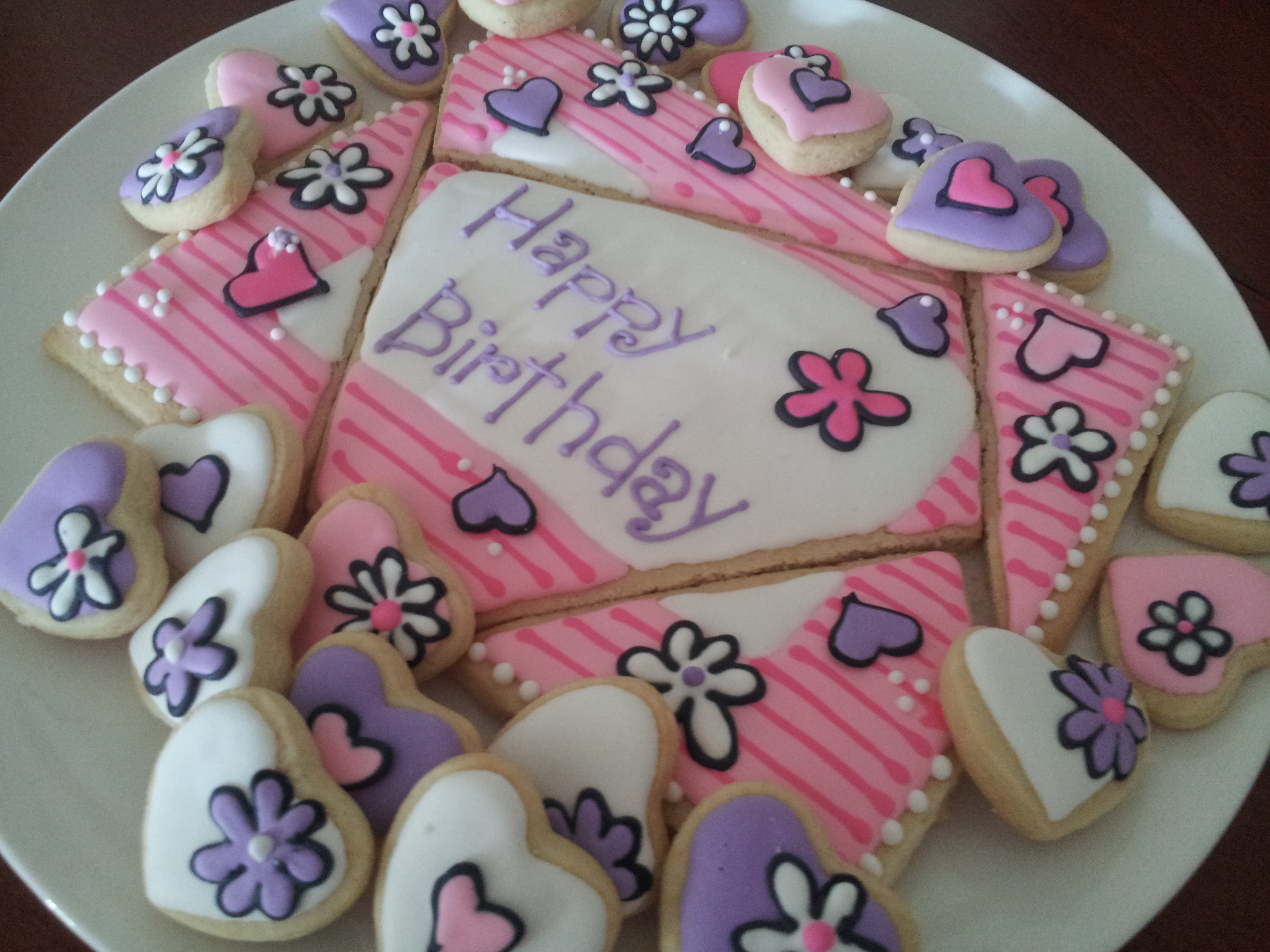 Birthday puzzle cookies