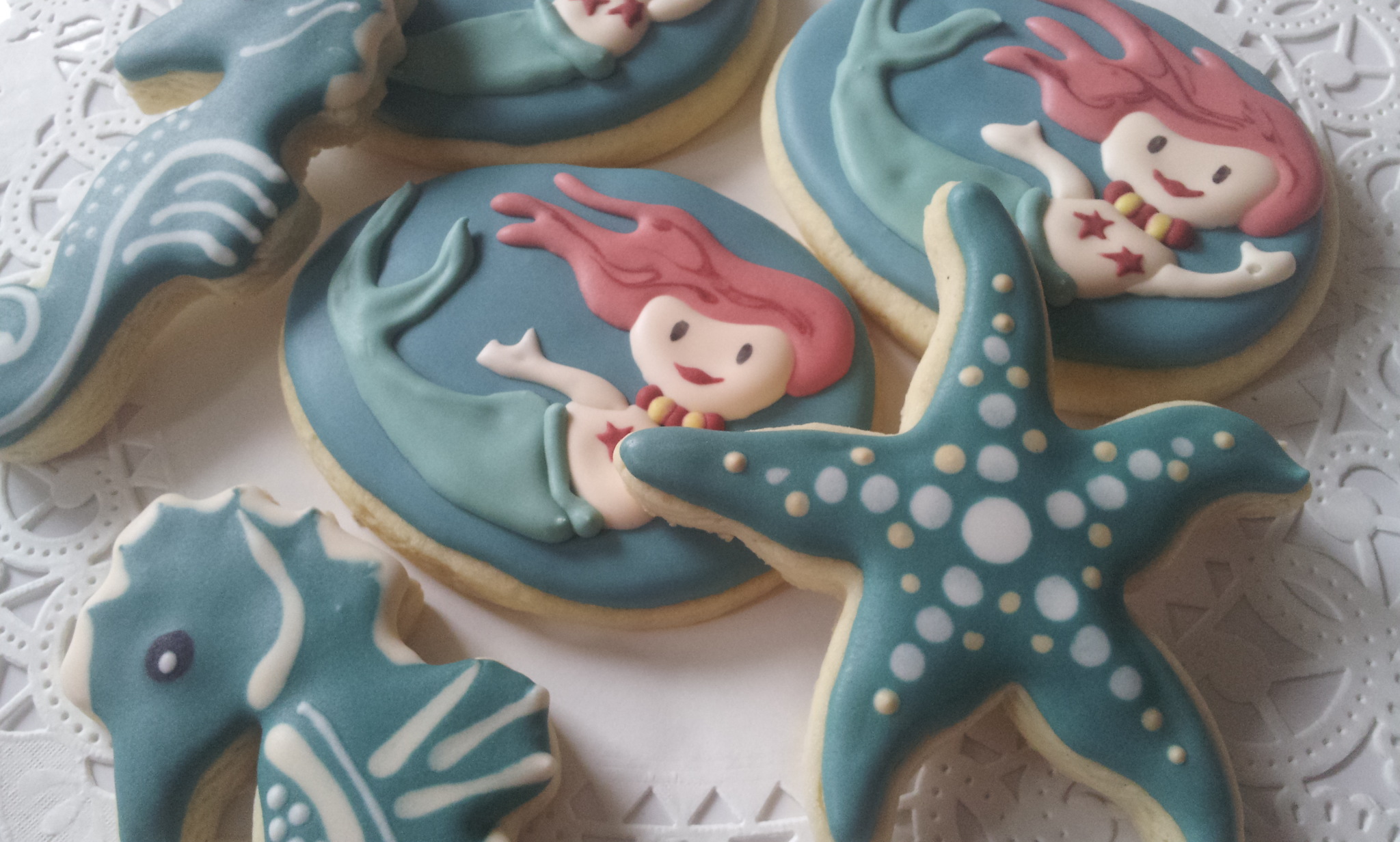 Decorated Mermaid Cookies