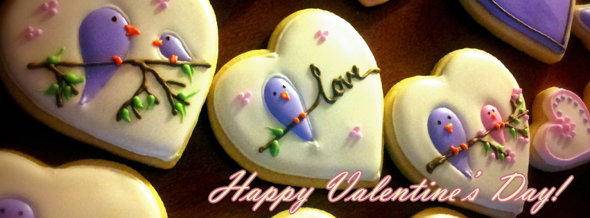 valentine's day cookies bird cookies