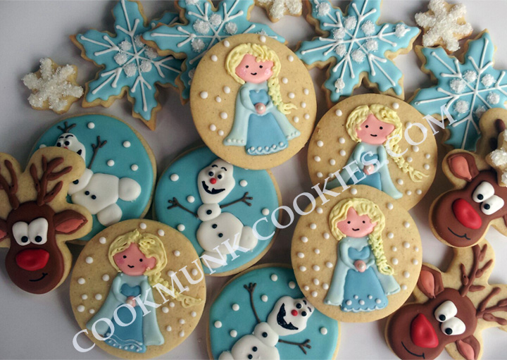 Frozen Elza reindeer cookies